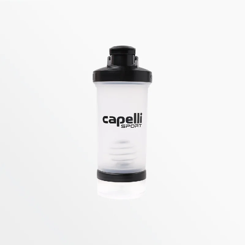 16 OZ SHAKER BOTTLE WITH BOTTOM STORAGE CONTAINER